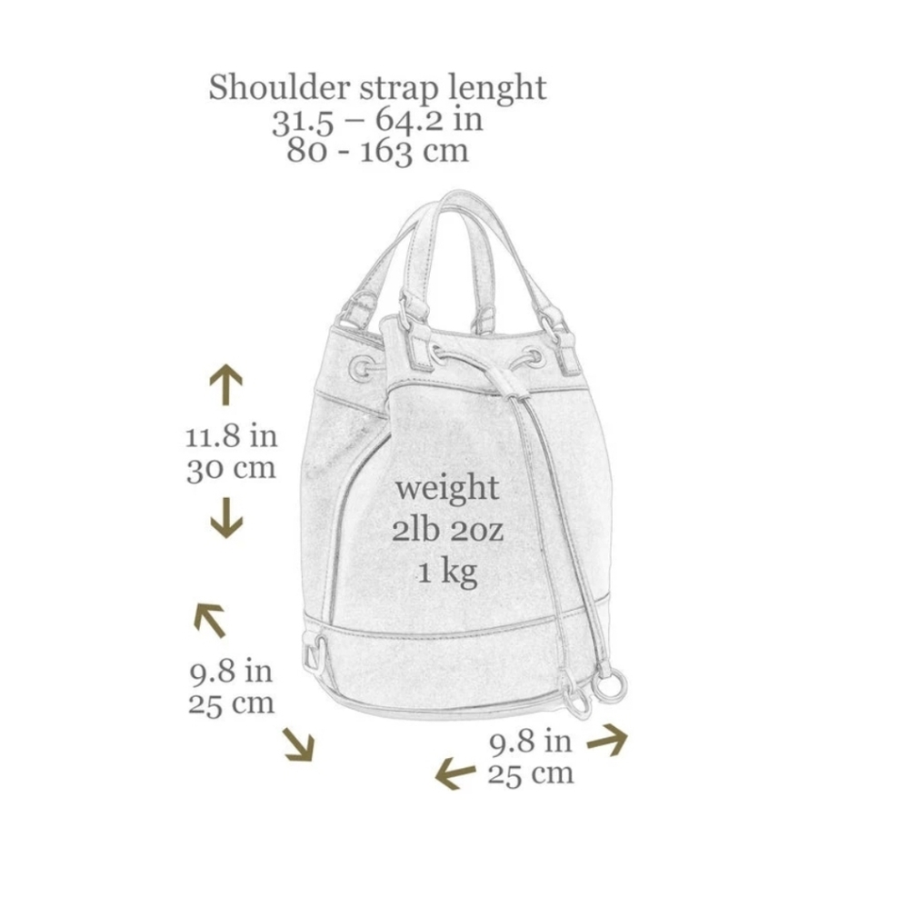 Time Resistance Green Leather Bucket Bag - Picture 4 of 15